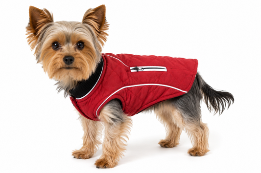 Morezi Red Winter Dog Coat Water Resistant Reflective Small
