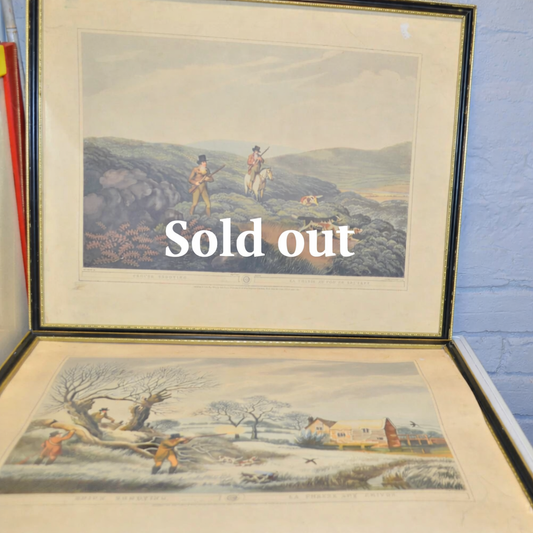 TWO SAMUEL HOWETT/EDWARD ORME PRINTS No 15 GROUSE SHOOTING/No 16 SNIPE SHOOTING(PREVIOUSLY OWNED) FAIR CONDITION