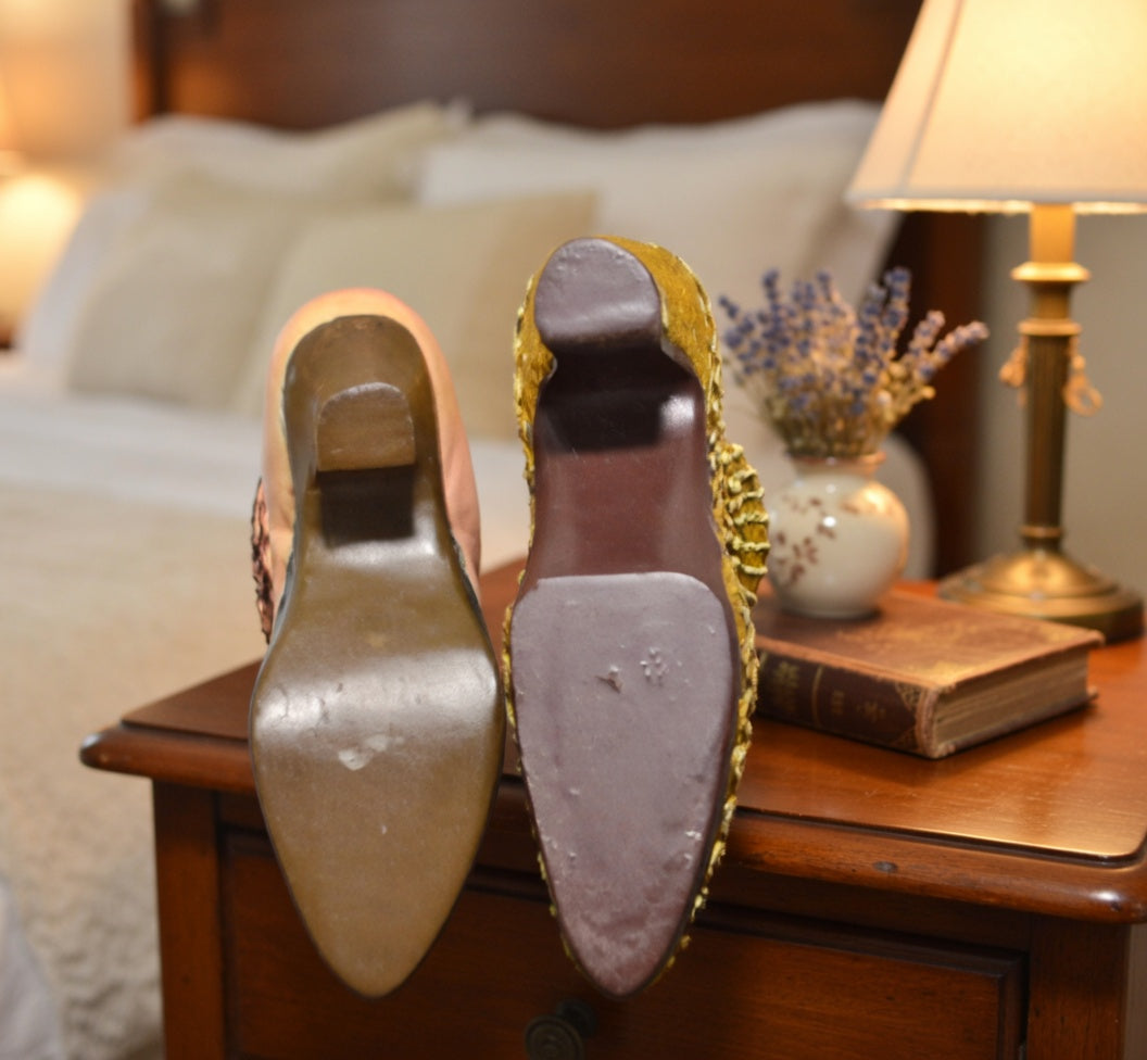 Collection of Miniature Shoe & Boot Ornaments – Vintage Decorative Pieces