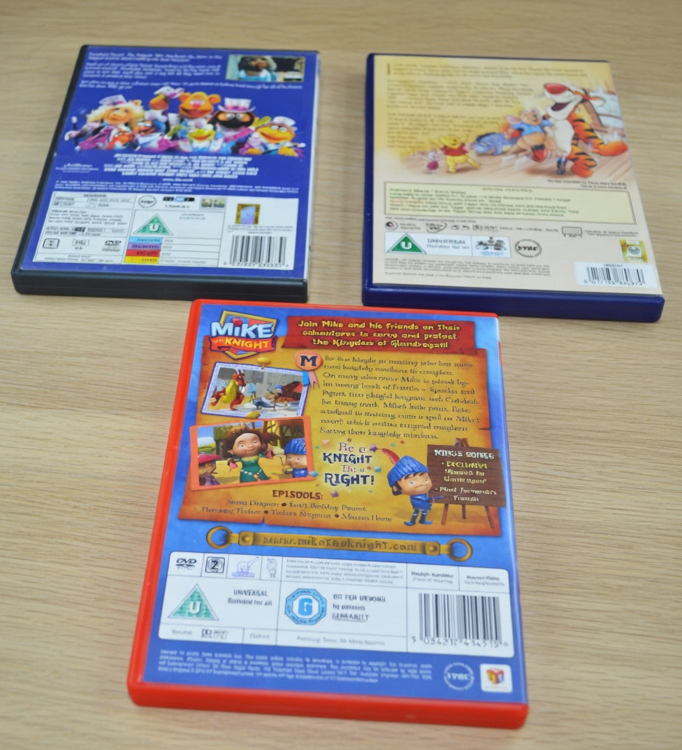 SIX CHILDREN'S DVD'S(PREVIOUSLY OWNED) GOOD CONDITION