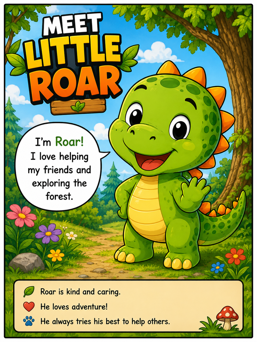 Roar and the Lost Hedgehog – Children's Picture Story & Activity Book (Digital PDF)