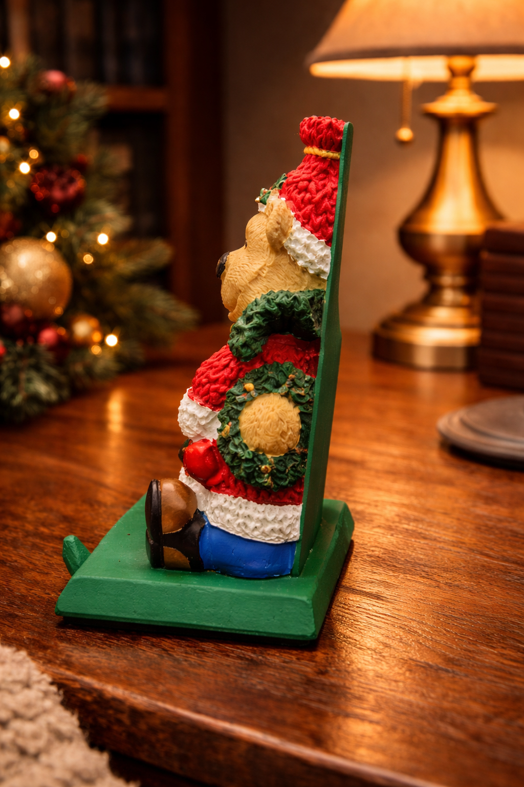 Christmas Bear Shelf Sitter – Festive Plush Holiday Decoration