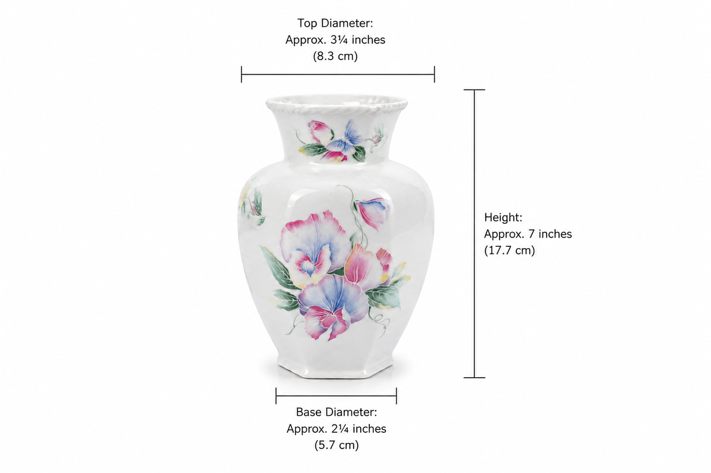 Aynsley Hexagonal Vase – Little Sweetheart Fine Bone China