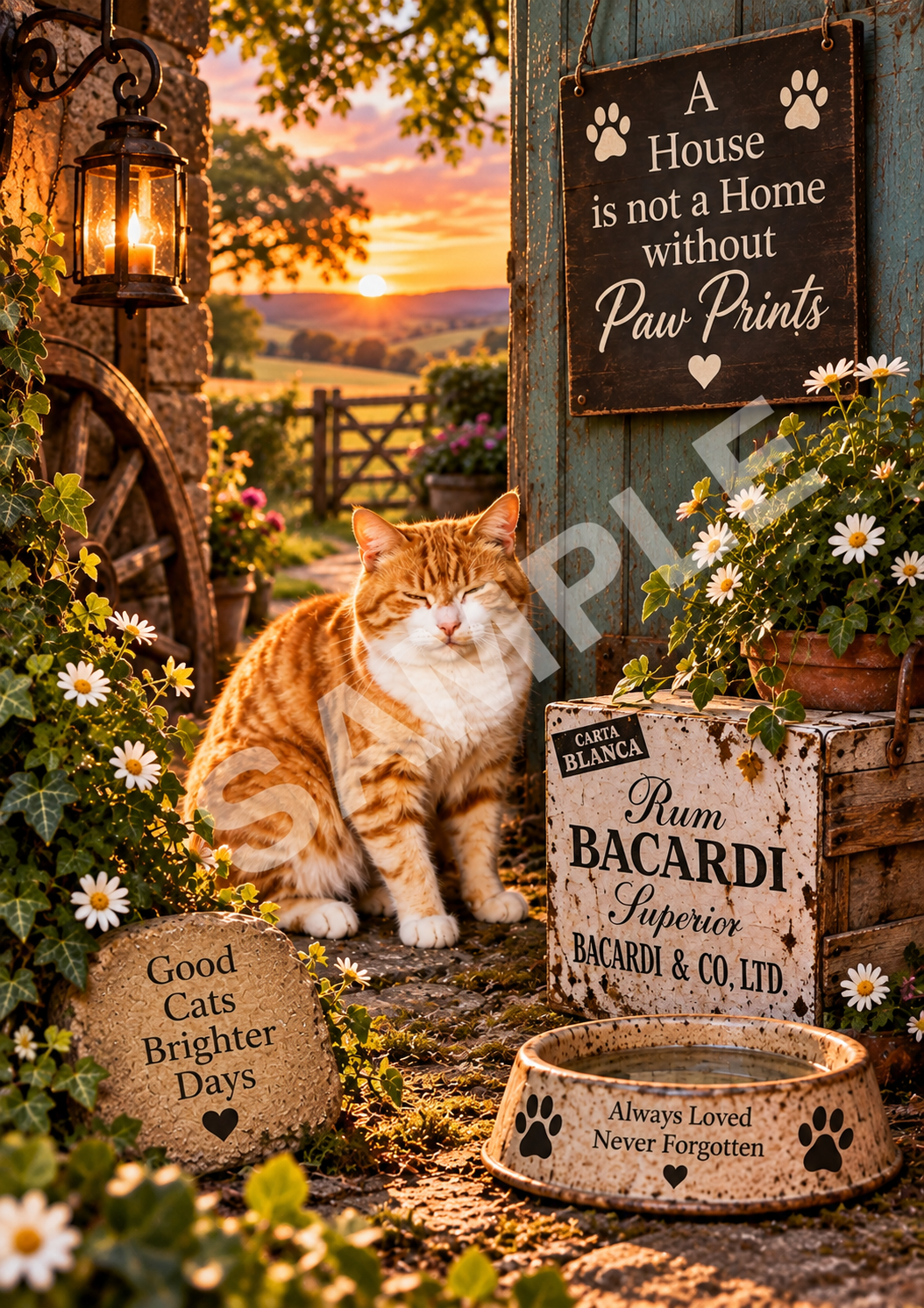 Good Cats Brighter Days – Ginger Cat Printable Wall Art – Digital Download