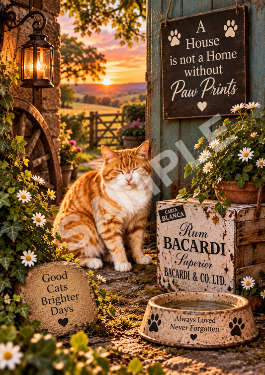 Good Cats Brighter Days – Ginger Cat Printable Wall Art – Digital Download