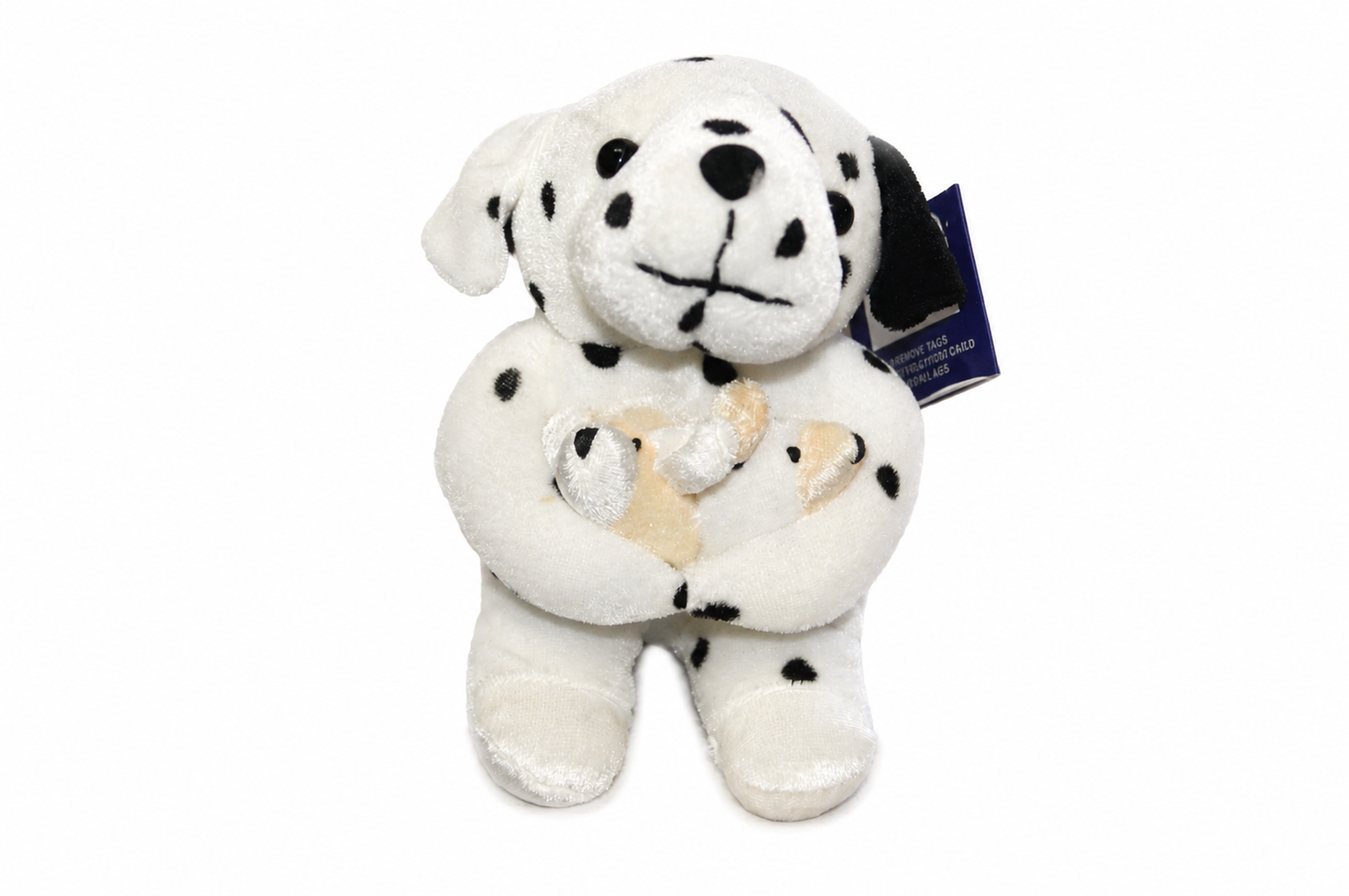 SOMERSET QUALITY SOFT TOYS SPOTTY DOG HOLDING TWO MICE TAGGED