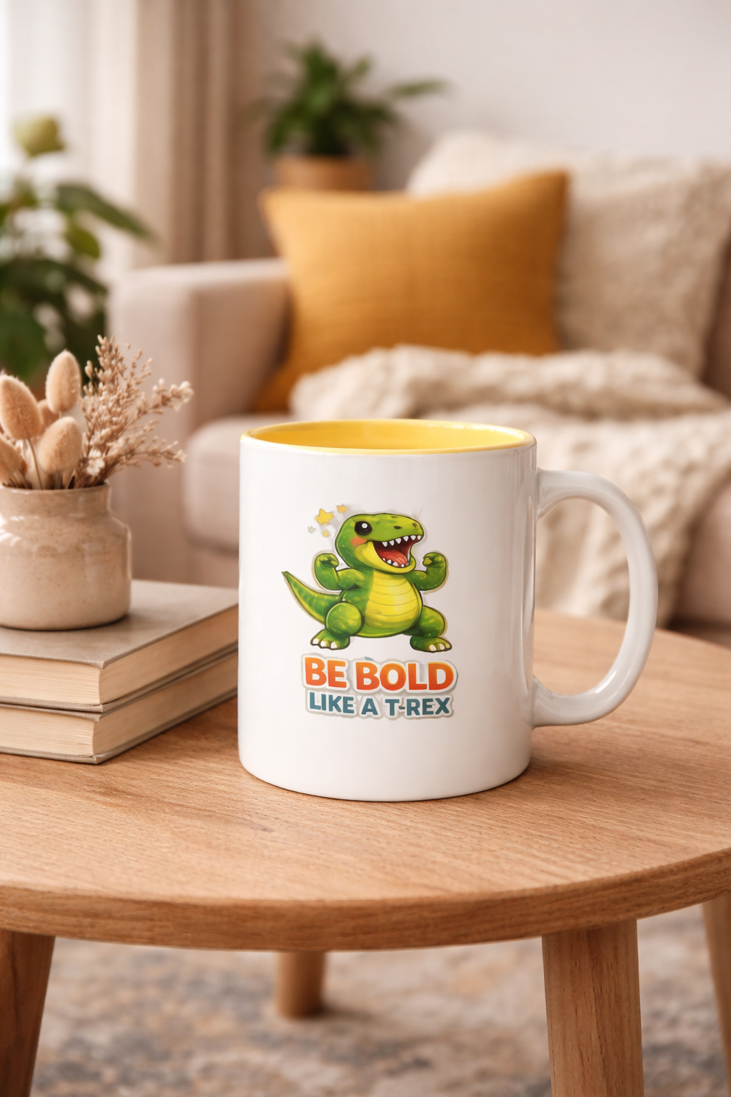 Be Bold Like a T-Rex Mug – Fun Dinosaur Confidence Cup for Kids