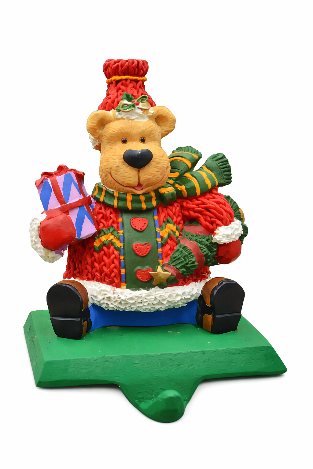 Christmas Bear Shelf Sitter – Festive Plush Holiday Decoration