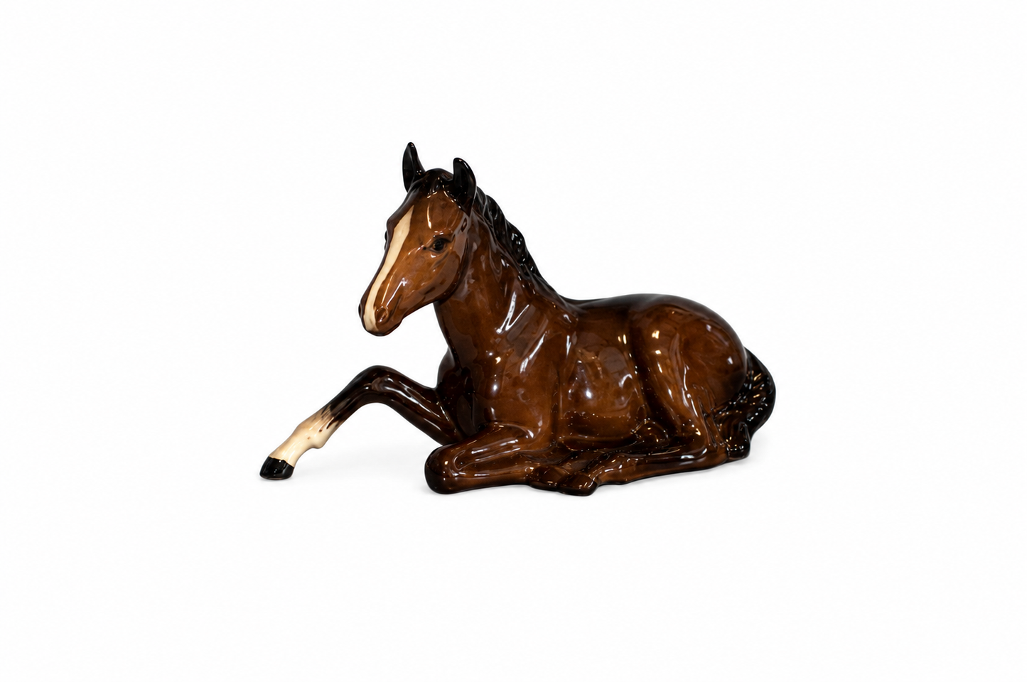 Vintage Beswick Horse Figurines JBH 30 Standing Foal & Beswick 915 Seated Foal – England