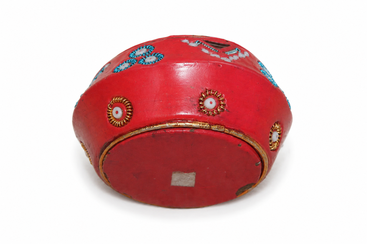 Pink Beaded Lidded Trinket Pot Decorative Box