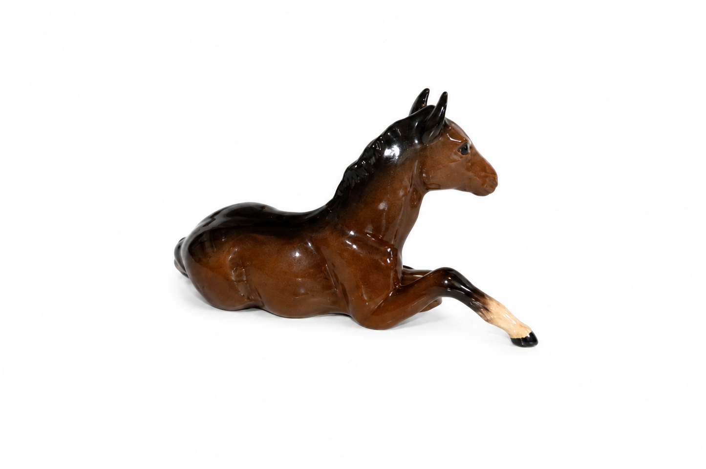 Vintage Beswick Horse Figurines JBH 30 Standing Foal & Beswick 915 Seated Foal – England