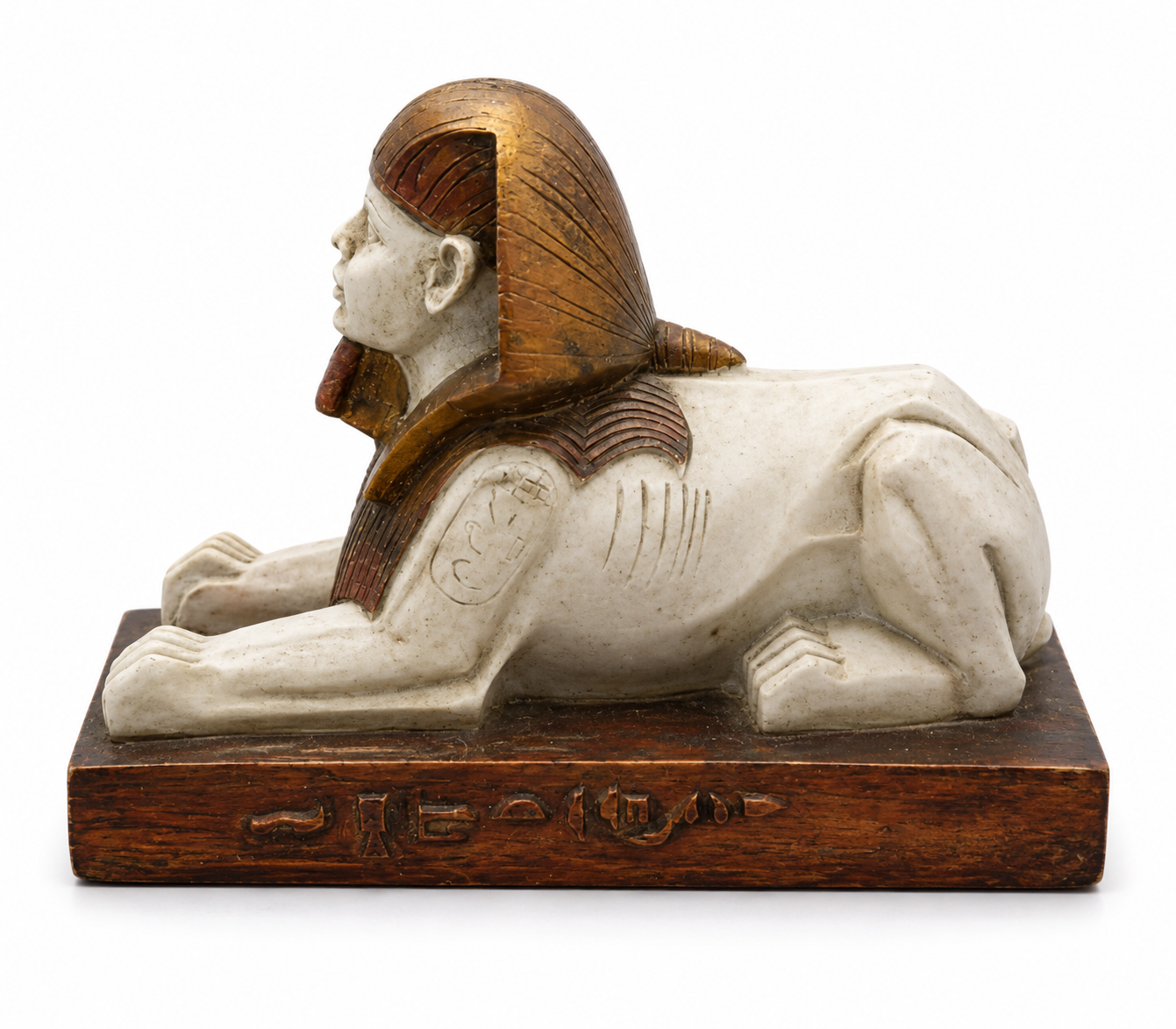 Egyptian Themed Decorative Ornaments Set of 4 – Sphinx, Pyramid, Horus & Bust