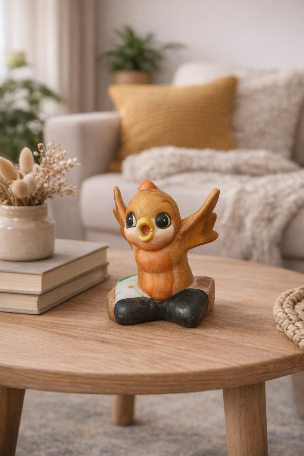 Hand-Painted Bird Figurine | Vintage Collectible Decor