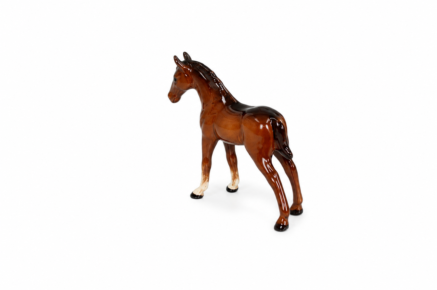 Vintage Beswick Horse Figurines JBH 30 Standing Foal & Beswick 915 Seated Foal – England