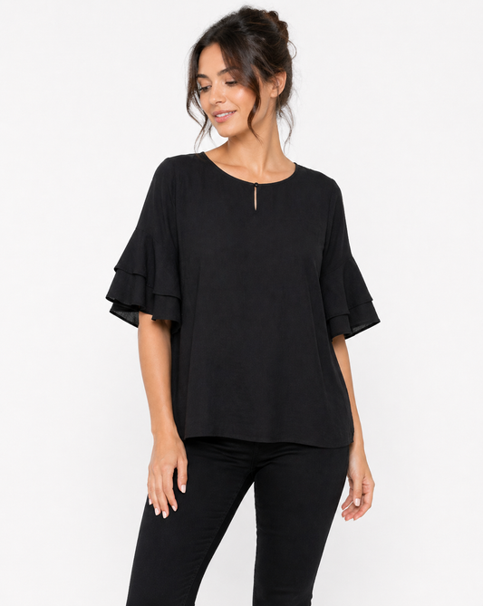 New Vetinee Women's Crew Neck Casual Loose Tops