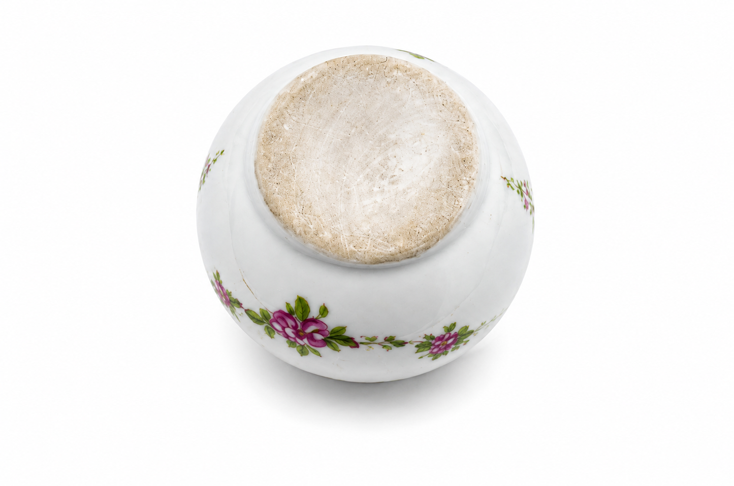 Pretty Floral Trinket Pot (No Lid) Blue Ribbon Pattern