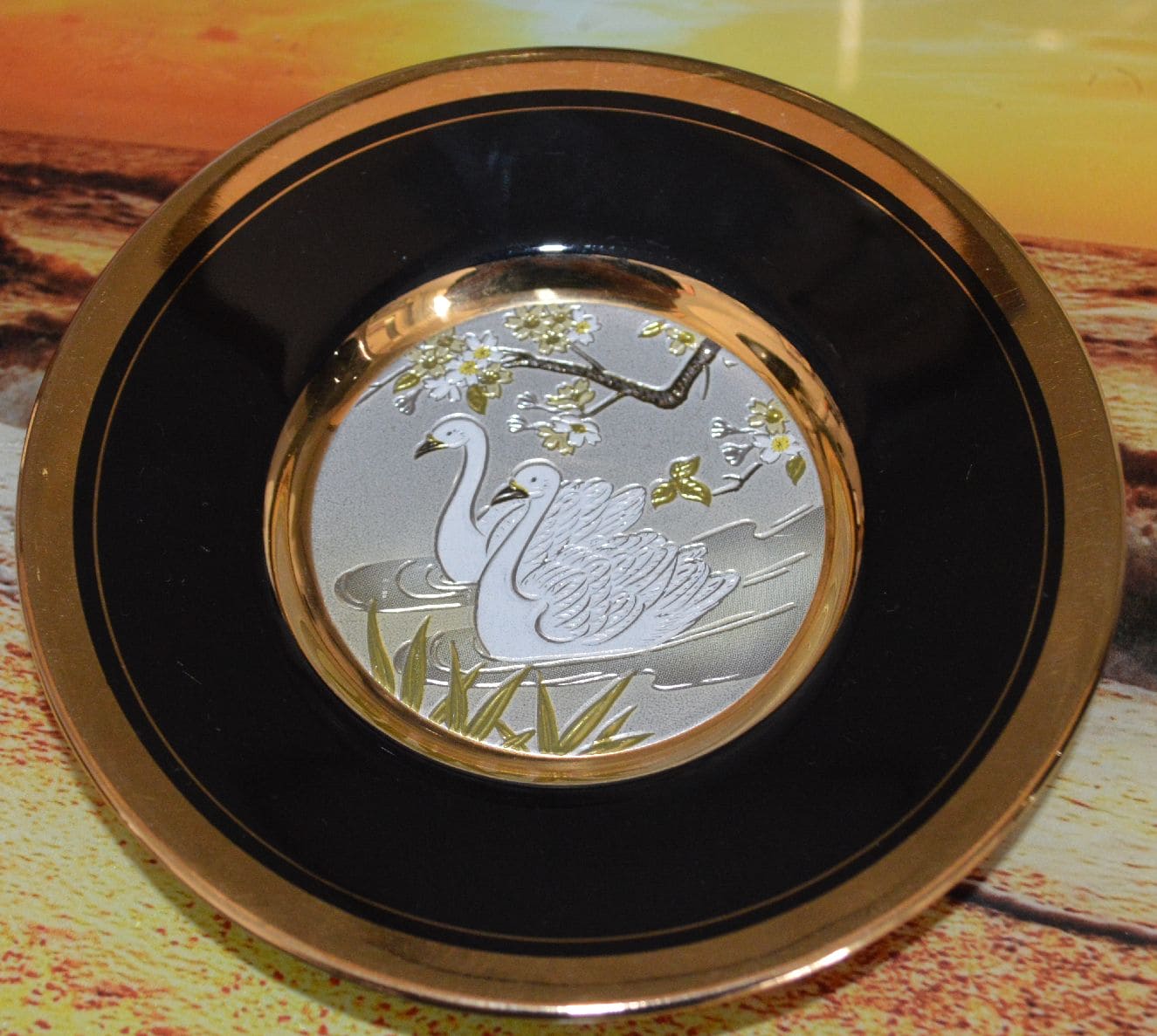 Two Chokin Plates – Swan and Flower Designs - TMD167207