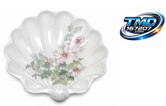 Grayshott Pottery Floral Shell Shaped Trinket Dish