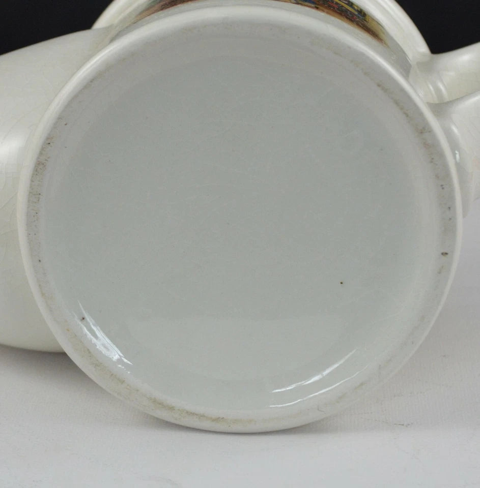 Vintage Shaving Mug Steam Coach Gurney 1827 Made in England Heavily Crazed