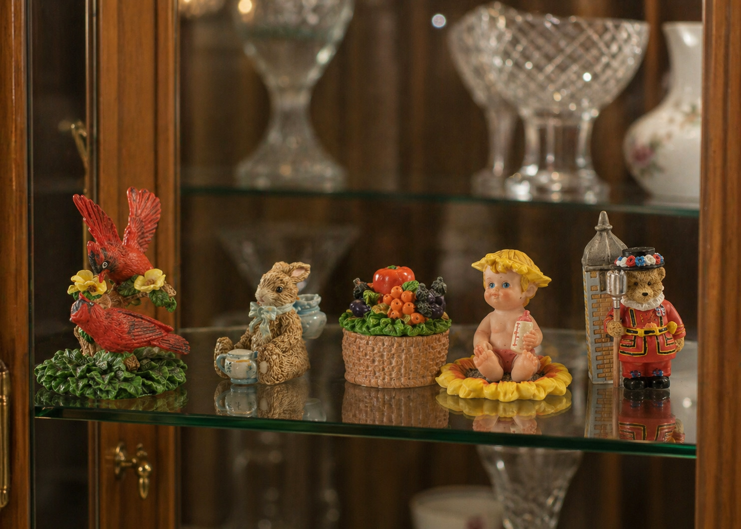 Collection of Five Small Ornaments – Mixed Decorative Figurine Lot