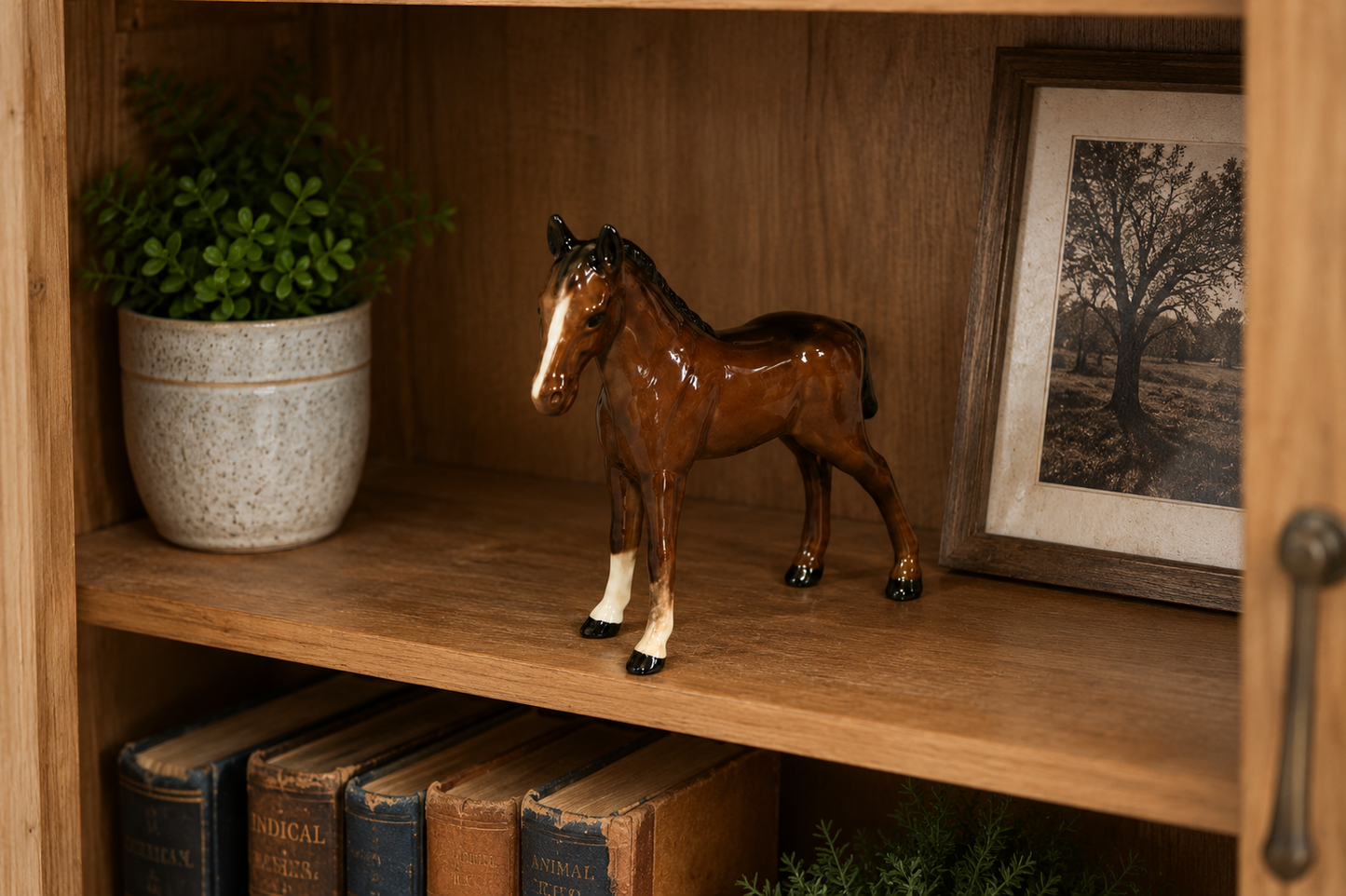 Vintage Beswick Horse Figurines JBH 30 Standing Foal & Beswick 915 Seated Foal – England