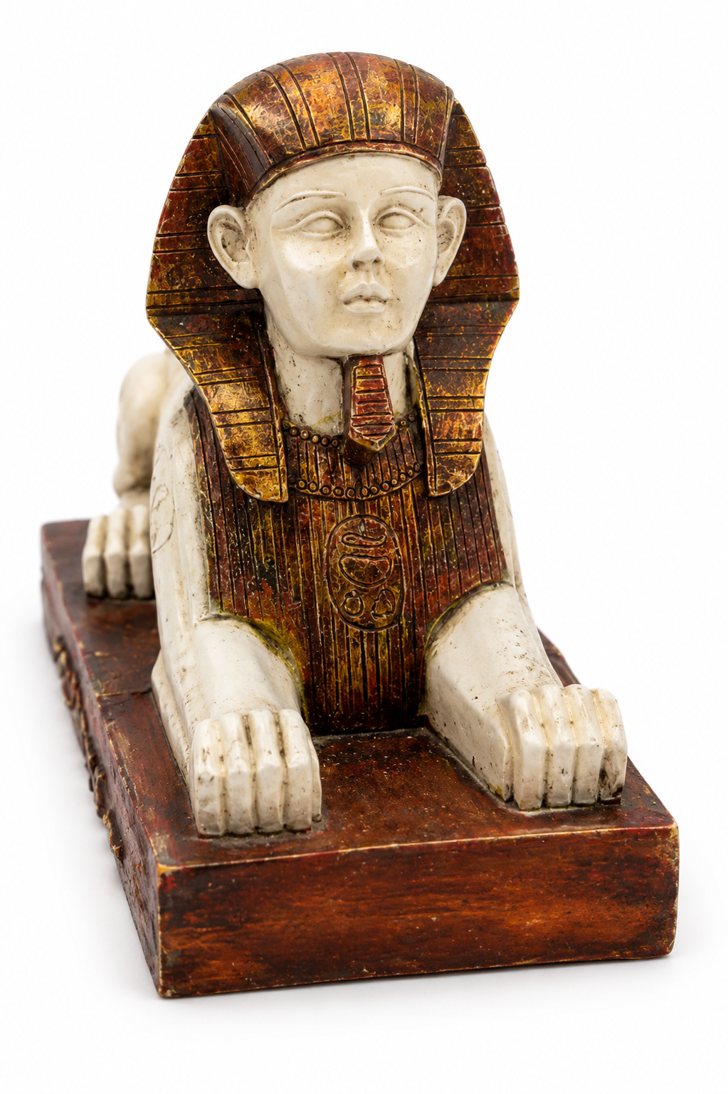 Egyptian Themed Decorative Ornaments Set of 4 – Sphinx, Pyramid, Horus & Bust