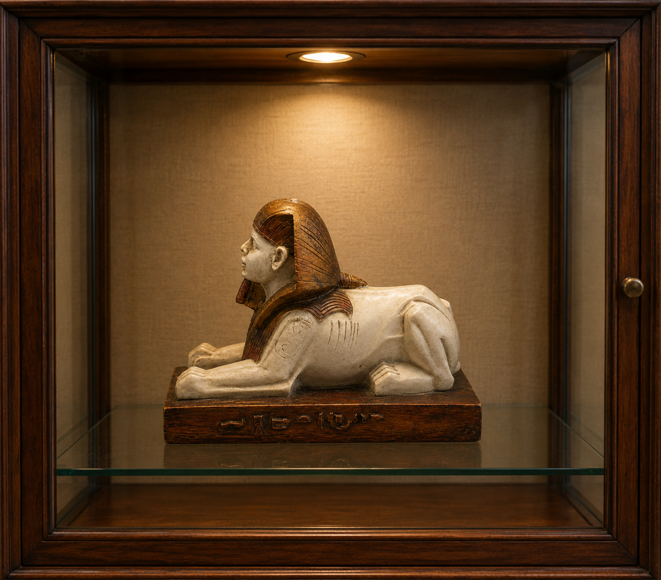 Egyptian Themed Decorative Ornaments Set of 4 – Sphinx, Pyramid, Horus & Bust