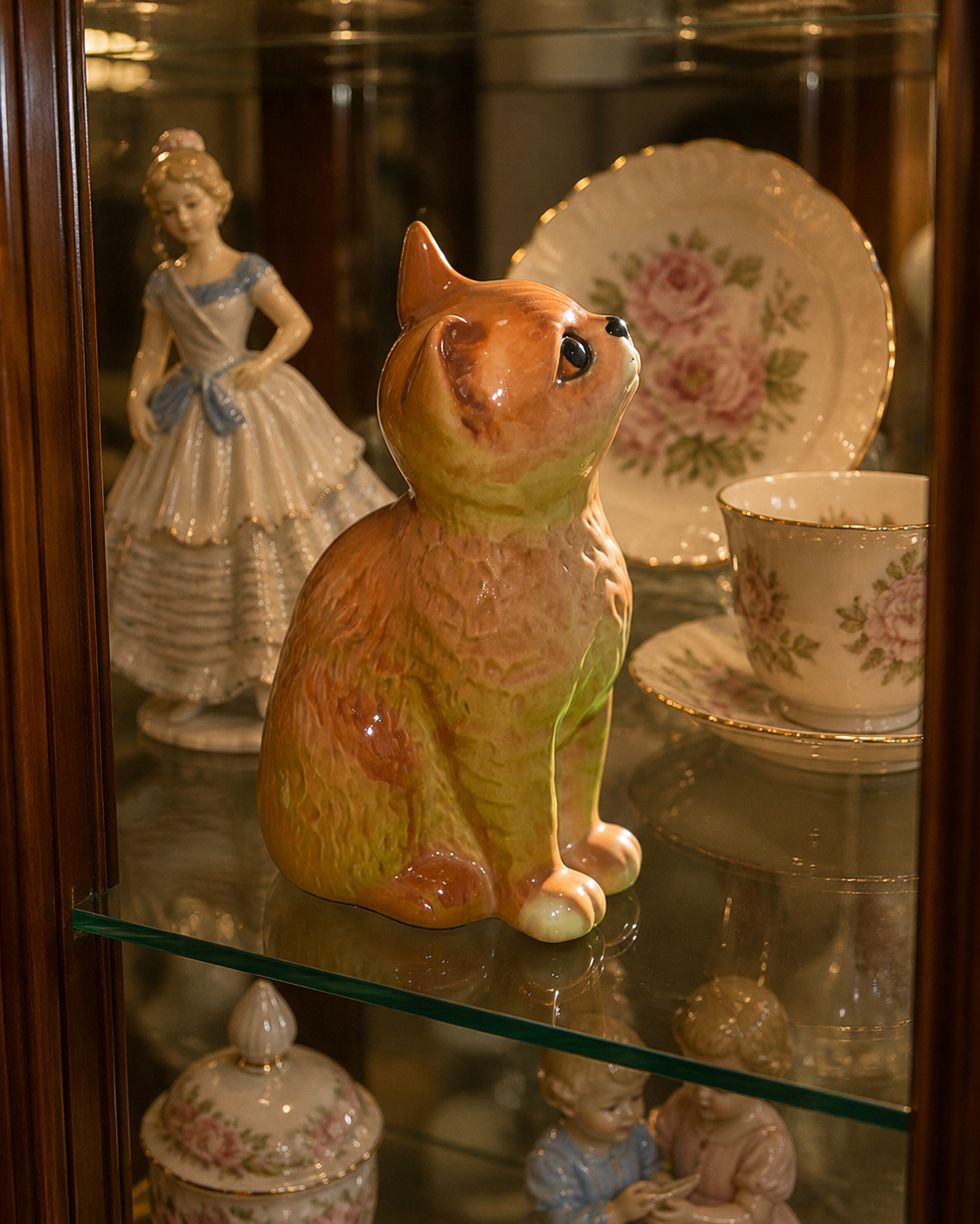 Vintage Beswick Persian Ginger Cat Figurine – England Ceramic Collectable