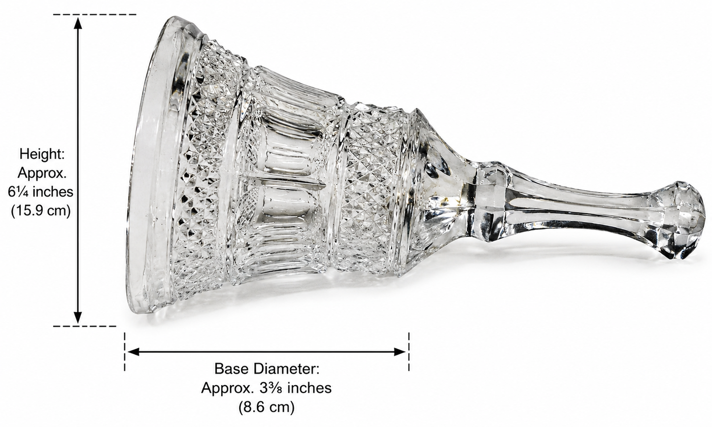Cut Glass Bell Decorative Ornament