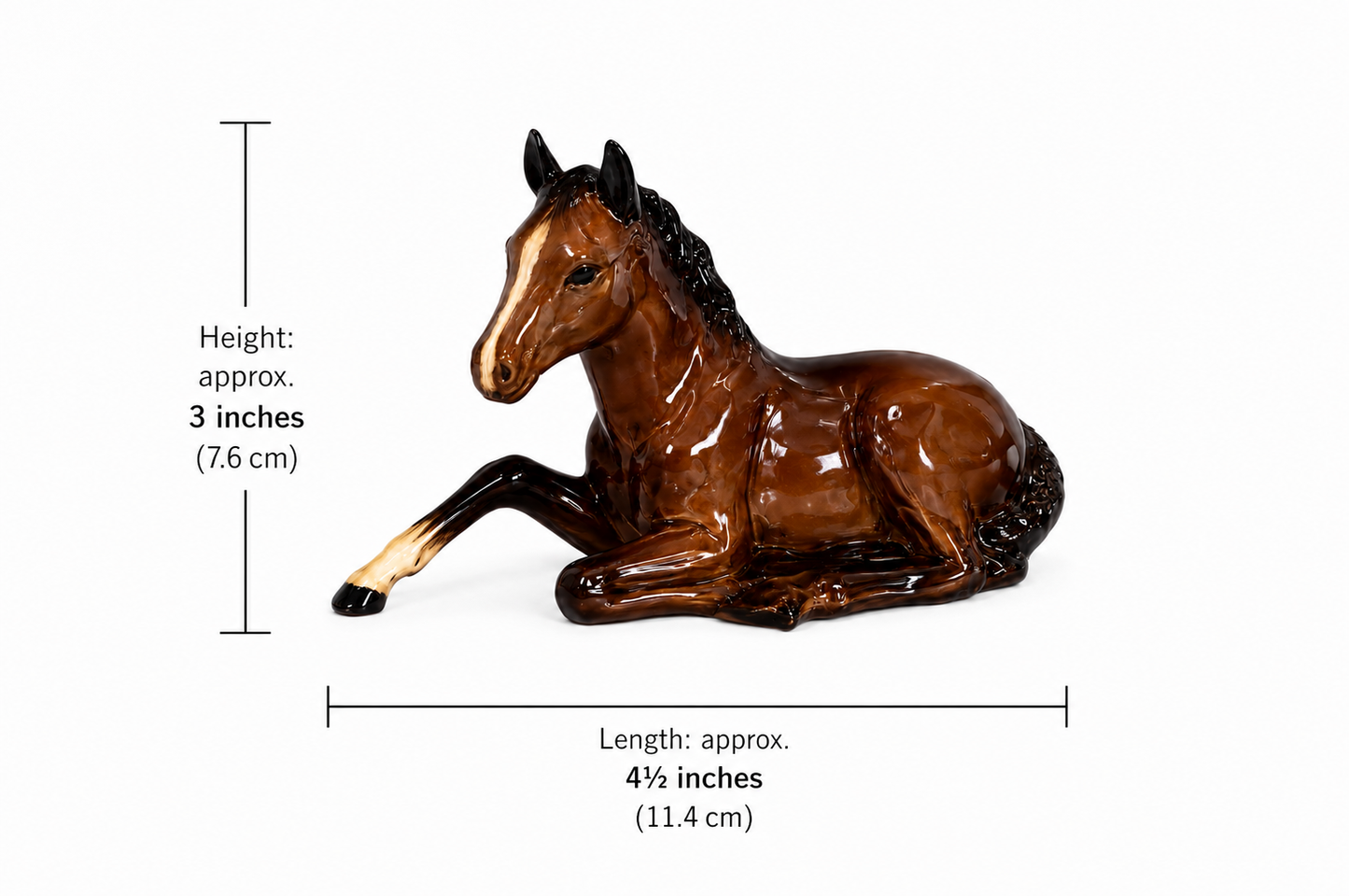 Vintage Beswick Horse Figurines JBH 30 Standing Foal & Beswick 915 Seated Foal – England