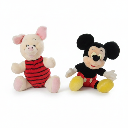 MICKEY MOUSE AND PIGLET SOFT TOYS