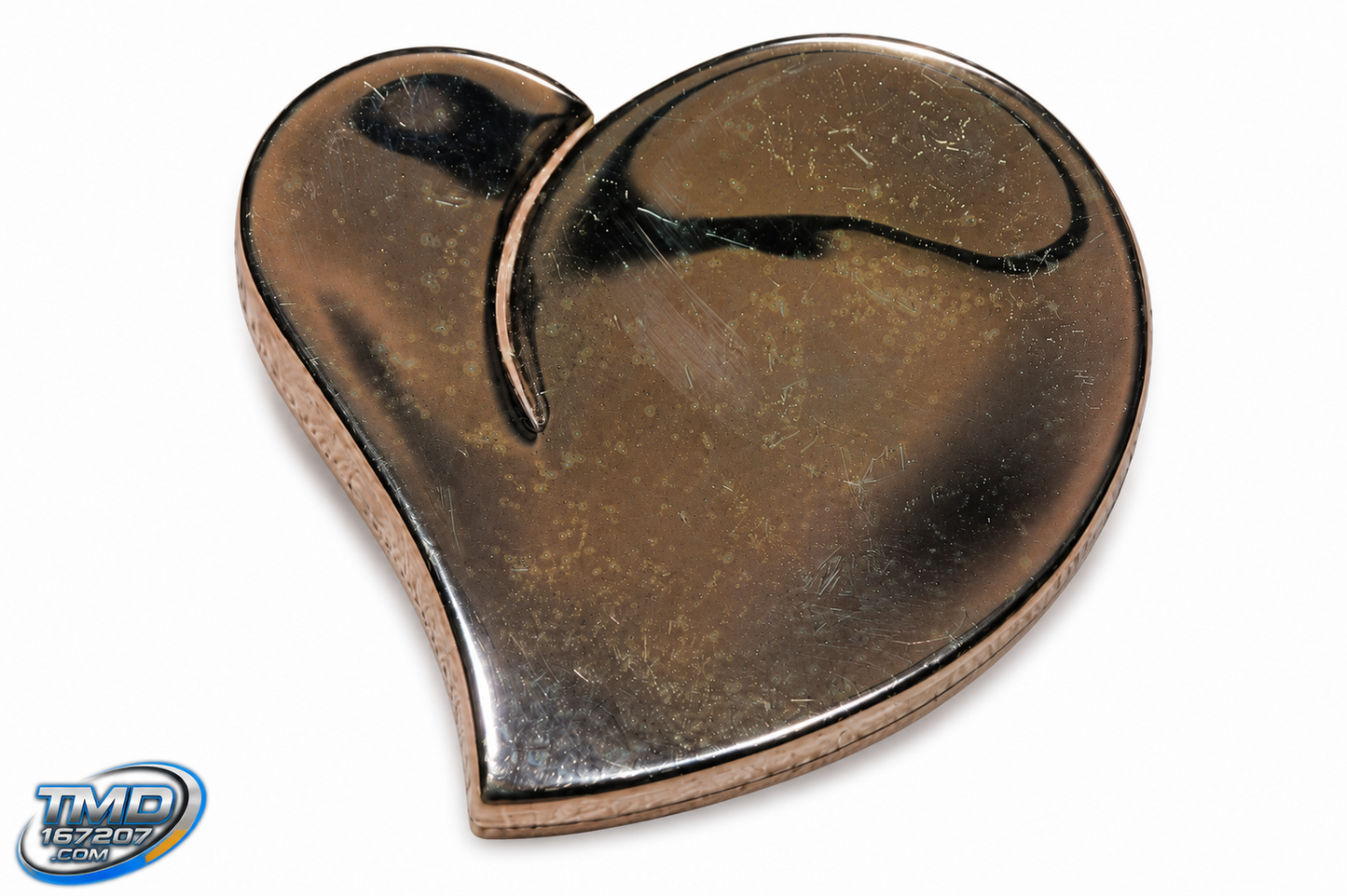 Rose Gold Tone Heart Shaped Trinket Box Keepsake Box