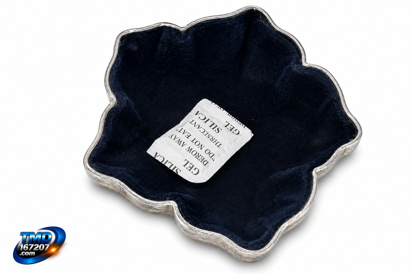 Silver Tone Flower Trinket Box