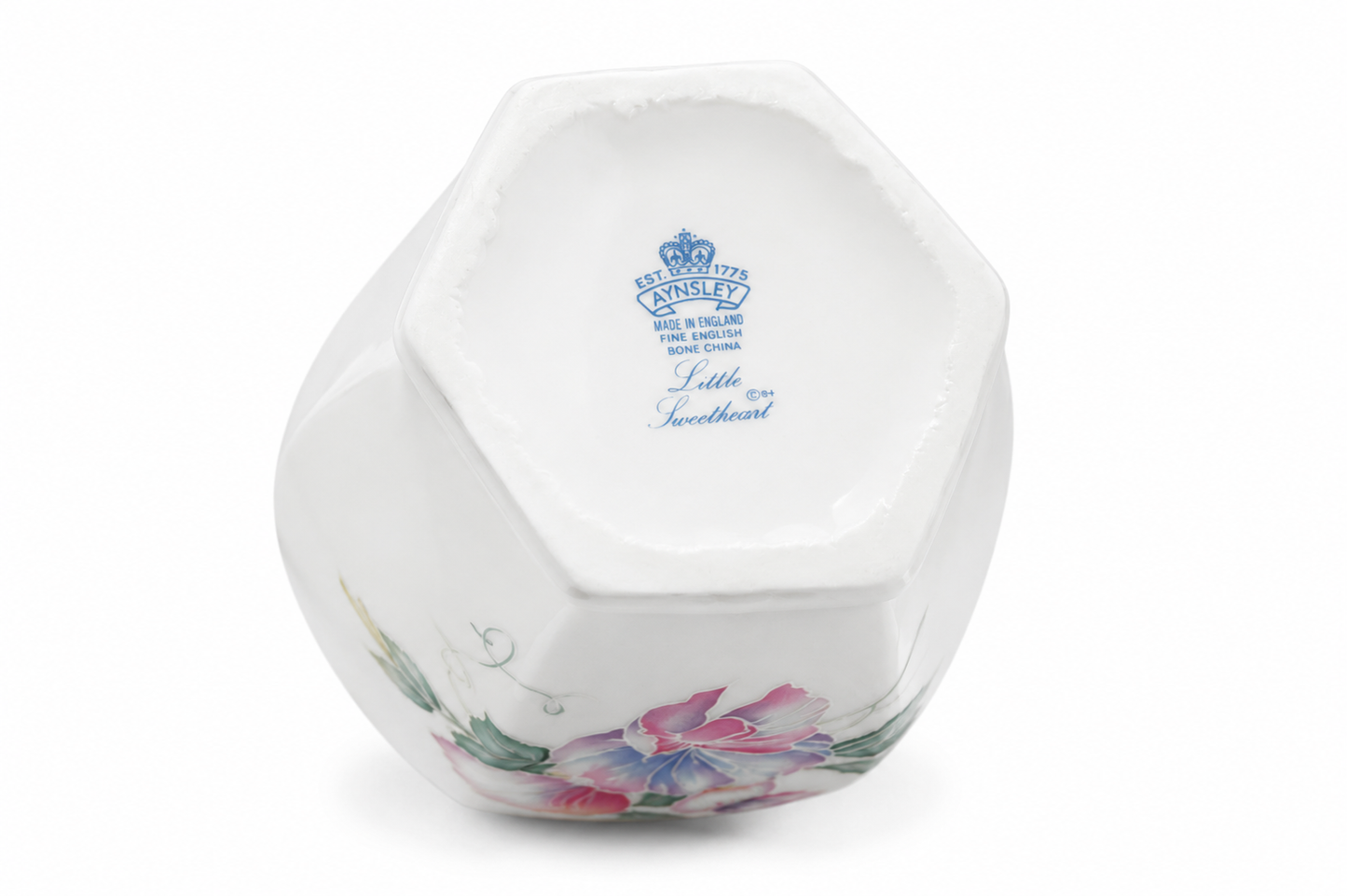 Aynsley Hexagonal Vase – Little Sweetheart Fine Bone China