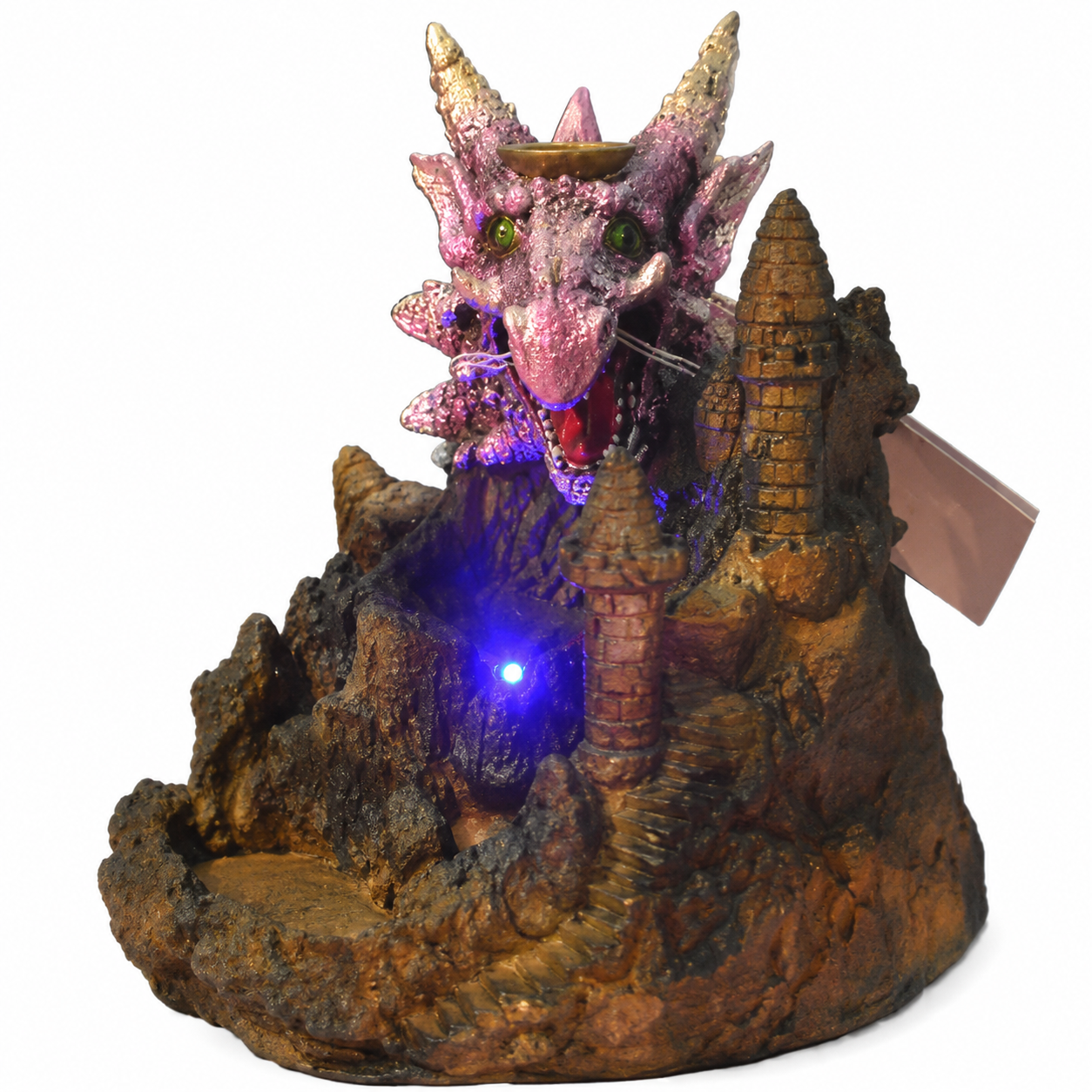 Spirit of Equinox LED Purple & Silver Dragon Backflow Incense Burner