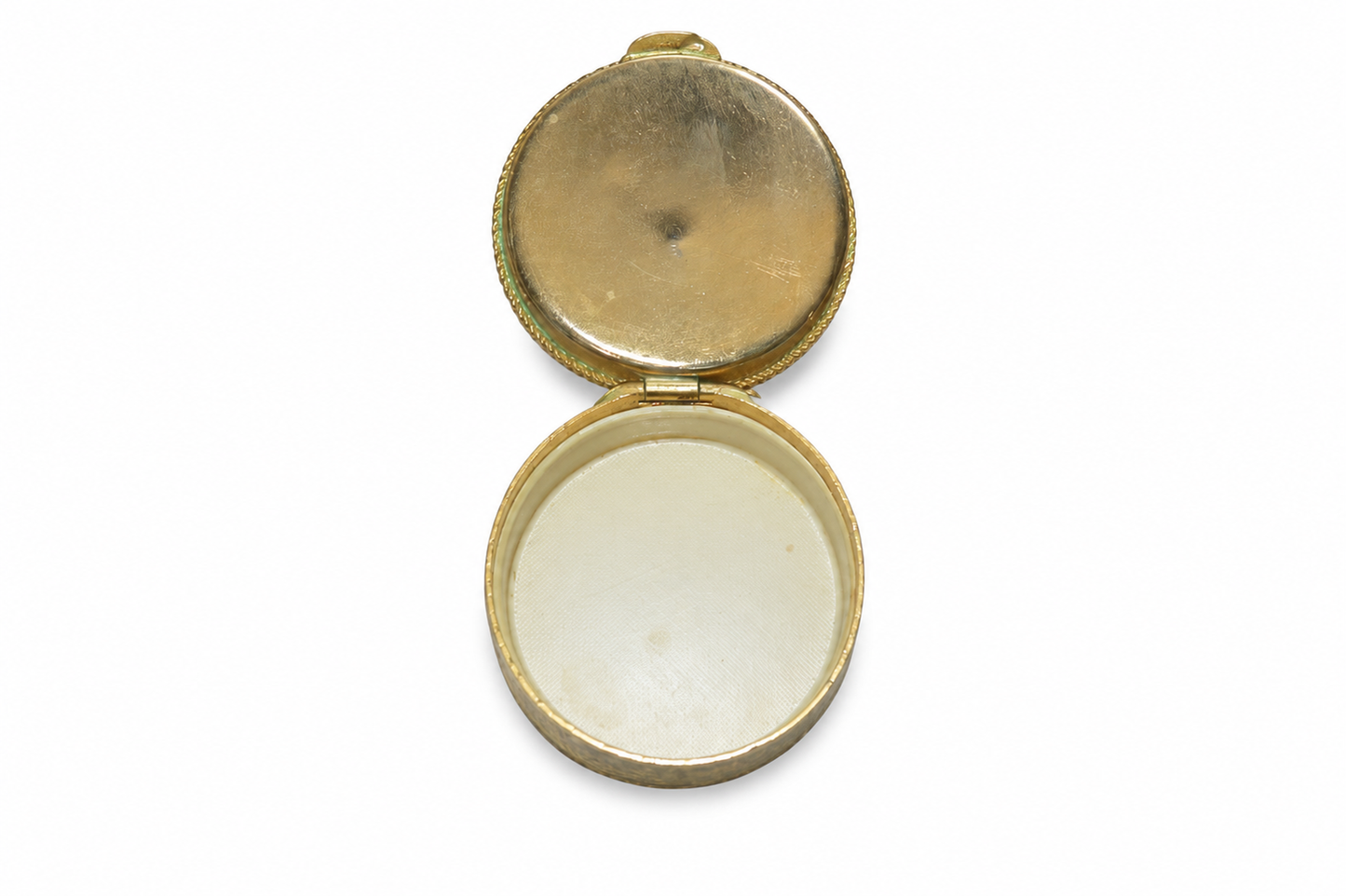 VINTAGE GREEN ONYX TOPPED PILL BOX