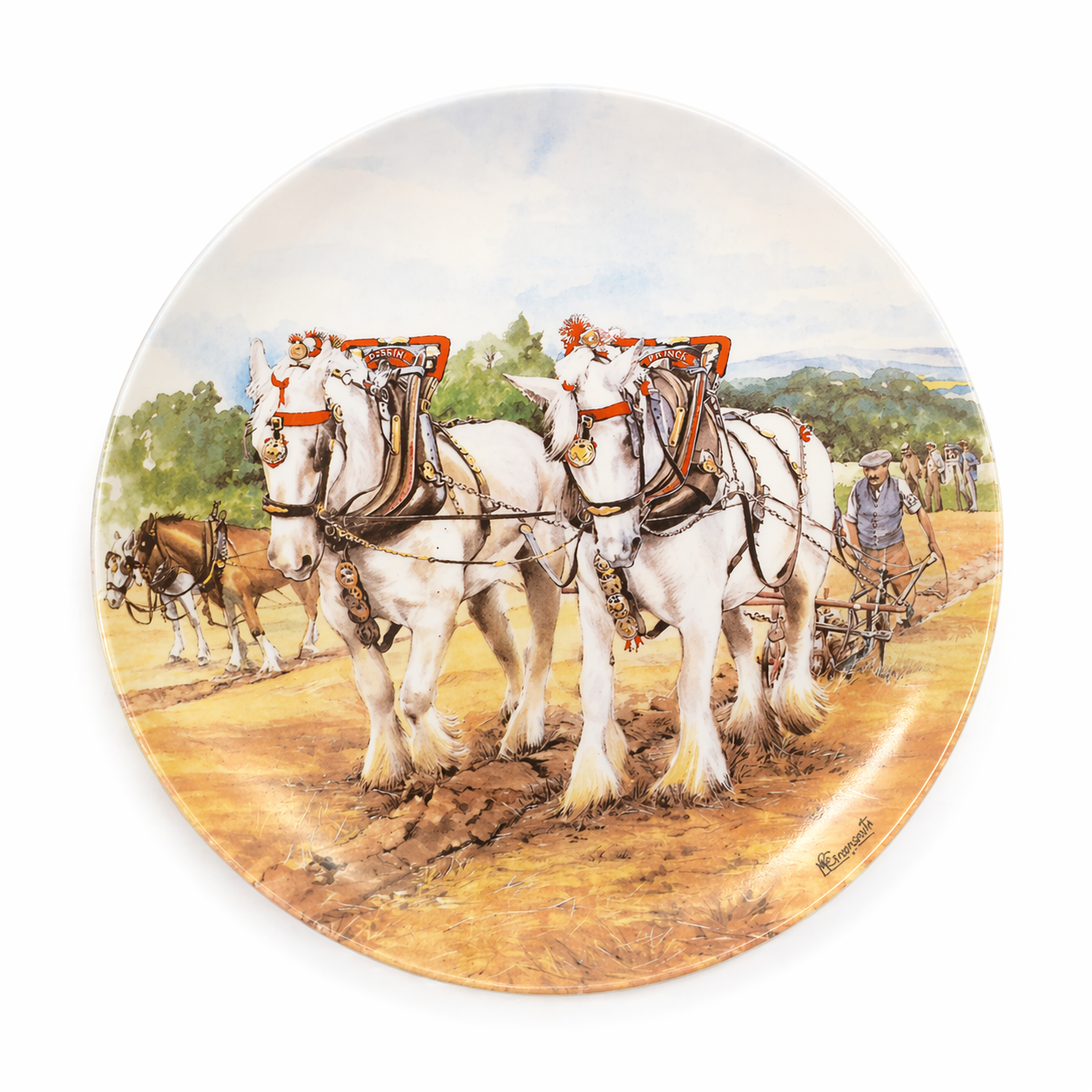 Rare Danbury Mint Collectors Plate – “The Ploughing Match” – Pre-Owned
