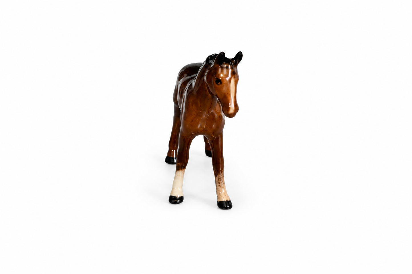 Vintage Beswick Horse Figurines JBH 30 Standing Foal & Beswick 915 Seated Foal – England