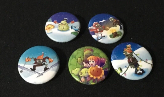 Plants vs. Zombies Enamel Pin Badges – Fan Collectible Set