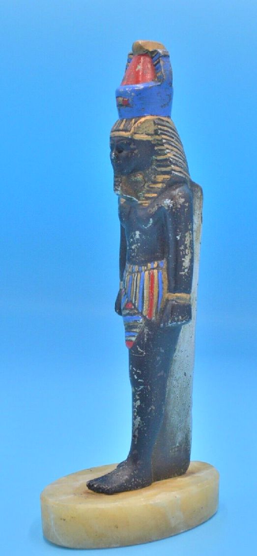 DECORATIVE FIGURINE PAINTED METAL PHARAOH FIGURINE - TMD167207