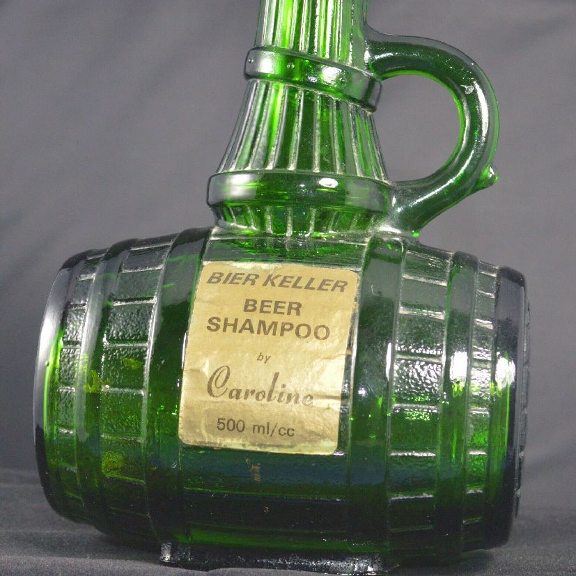 GLASS BOTTLE BIER KELLER GLASS SHAMPOO BOTTLE(PREVIOUSLY OWNED)GOOD CONDITION