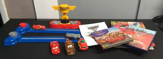 Disney Pixar Cars Toy Bundle - Track, Vehicles, & DVD - TMD167207