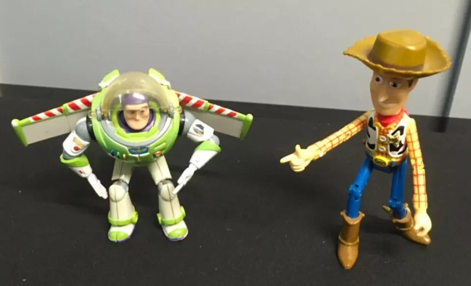 1990’s Toy Story Woody & Buzz Lightyear Action Figures with Free Wheeling RC - TMD167207