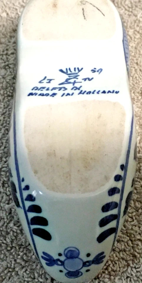 Vintage Delft Blue Clog Ashtrays Set (8) – Hand Painted Holland Ceramic Mini Clogs Collectibles