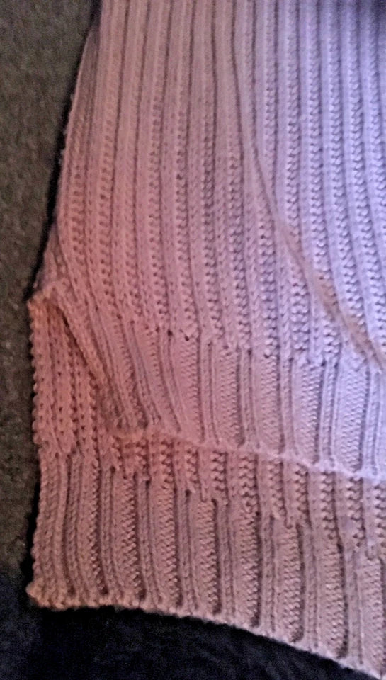 BRAVE SOUL DUSKY PINK LACE UP V-NECK JUMPER