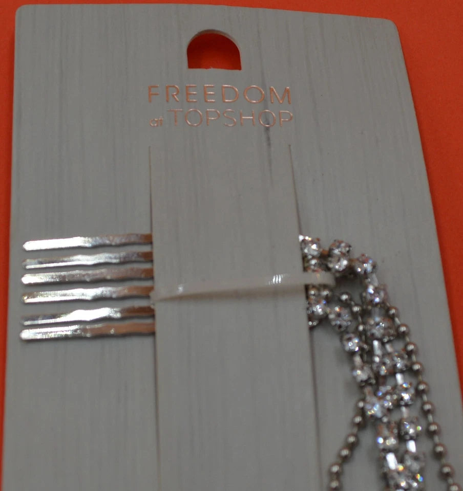 NEW TOPSHOP FREEDOM HAIR SLIDE ACCESSORY WITH LONG SPARKLING STANDS