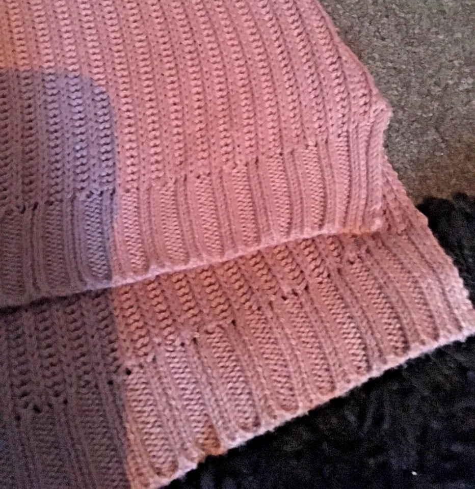 BRAVE SOUL DUSKY PINK LACE UP V-NECK JUMPER