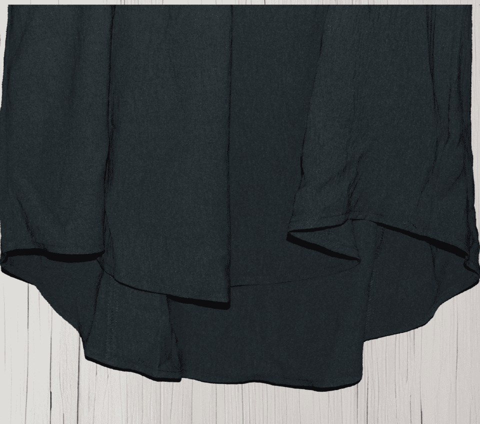 Blooming Jelly Long-Sleeved Tunic Style Black Top - TMD167207