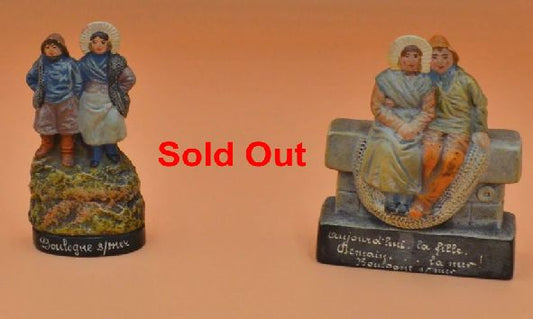 TWO BOULOGNE SUR MER TERRACOTTA DECORATIVE FIGURINES 1944 & 3452 - TMD167207