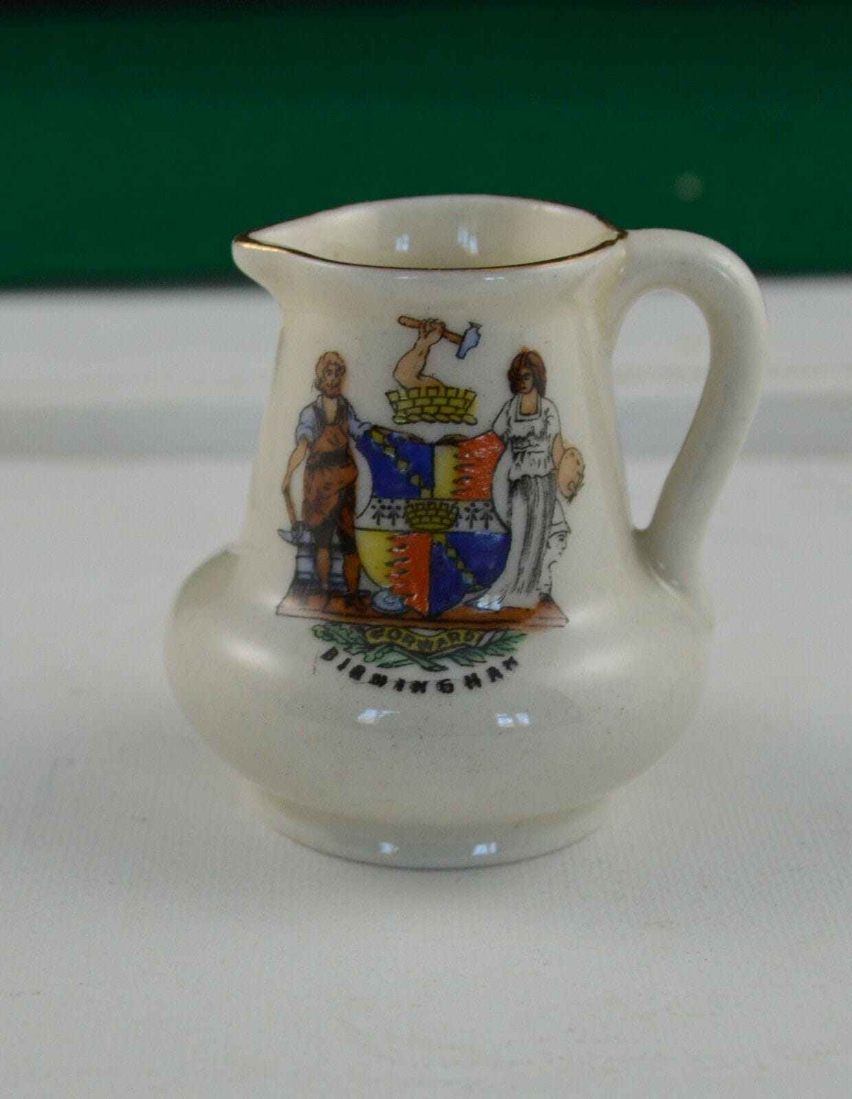 ARCADIAN CRESTED WARE CHINA JUG & GERMAN CRESTED WARE SHAVING MUG BIRMINGHAM(PREVIOUSLY OWNED) GOOD CONDITION - TMD167207